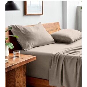 Bare Home Sandwashed Premium Microfiber Queen Sheet Set 4 Piece NEW